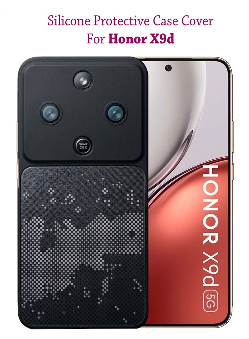 Honor X9d Premium Quality Back Case  | High Quality Silicone Case Cover Designed for Honor X9d  | Ultimate Impact Protection ,Shockproof, Anti-Fingerprint , Comfortable feel and Durable back protection Case for Honor X9d  - Black - Image 1