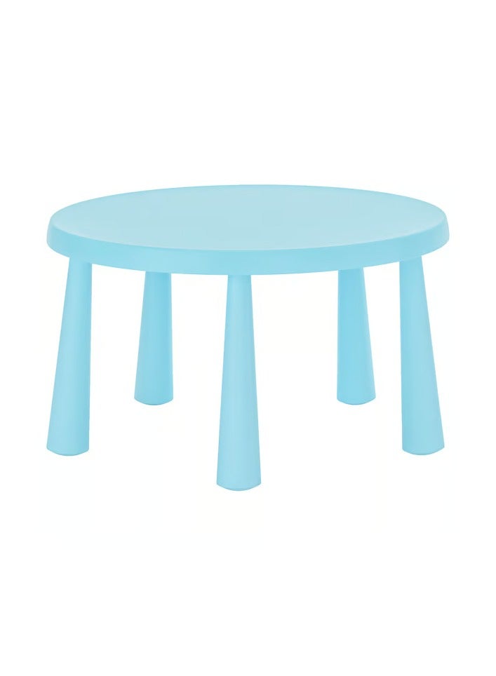 Round children's dining table, sky blue color - Image 1