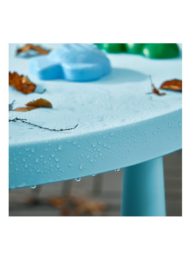 Round children's dining table, sky blue color - Image 2