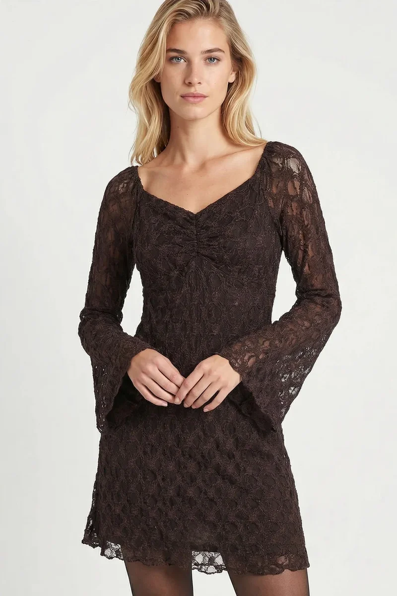 هابينس اسطنبول ISTANBUL Fitted Lace Mini Dress