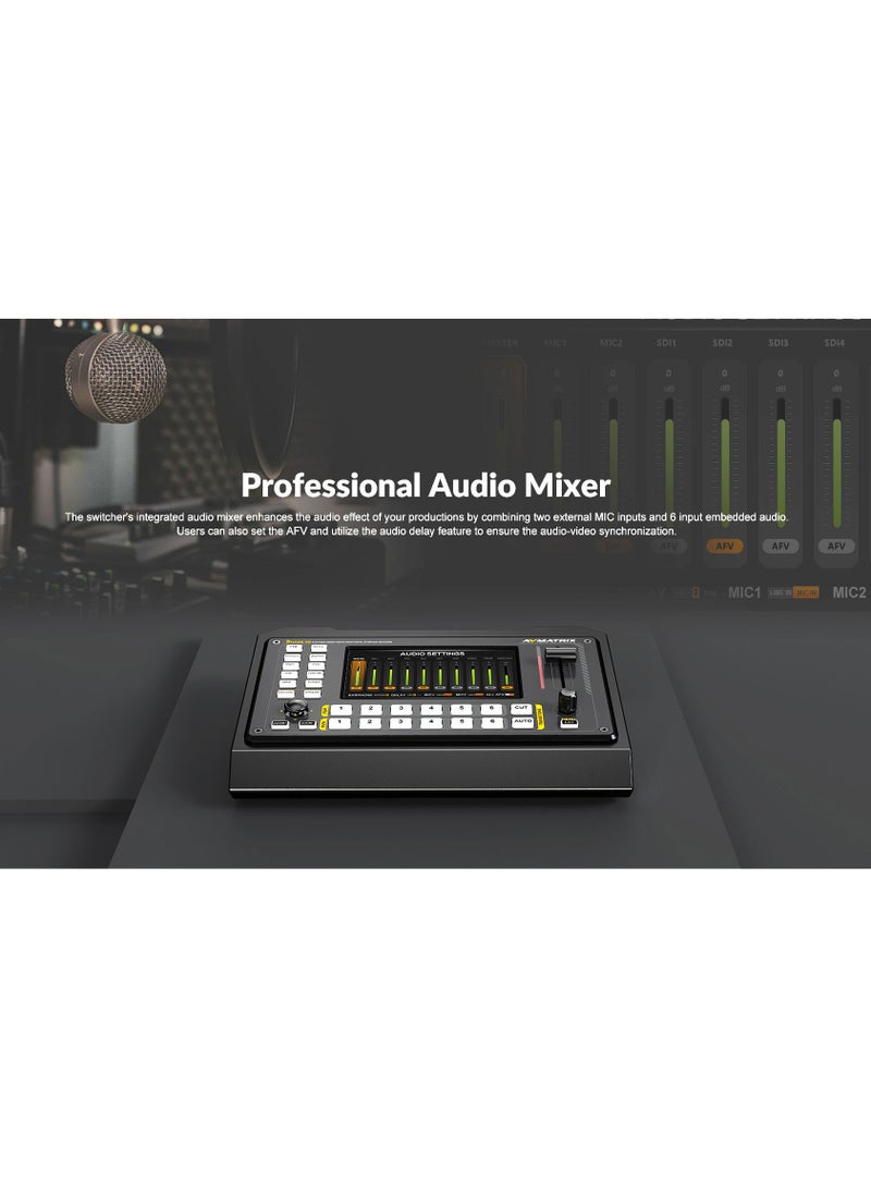 AVMATRIX SHARK S6 6-CH HDMI/SDI Video Switcher - Image 4