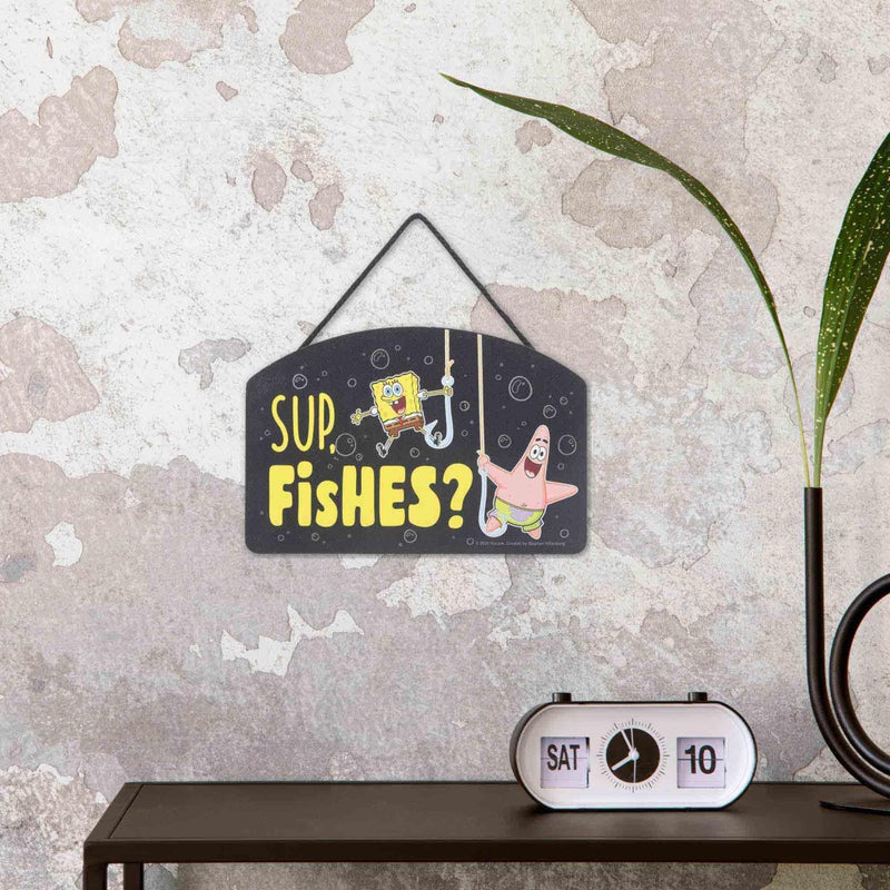 Open Road Brands SpongeBob SquarePants Bikini Bottom Driver License Hanging Wood Sign - Funny SpongeBob Wall Decor for Home - Image 5