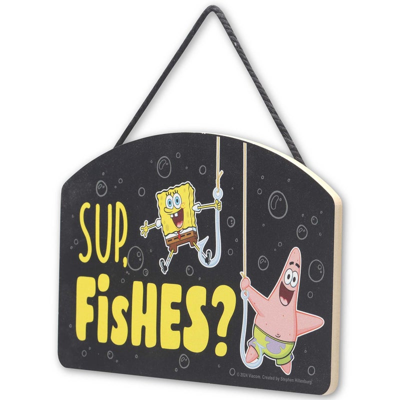 Open Road Brands SpongeBob SquarePants Bikini Bottom Driver License Hanging Wood Sign - Funny SpongeBob Wall Decor for Home - Image 2