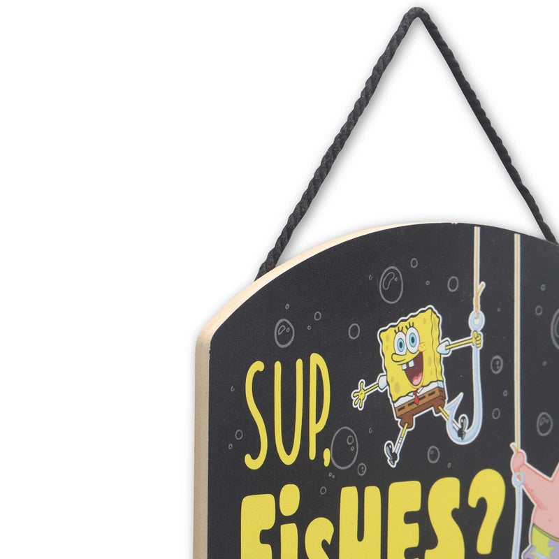 Open Road Brands SpongeBob SquarePants Bikini Bottom Driver License Hanging Wood Sign - Funny SpongeBob Wall Decor for Home - Image 4