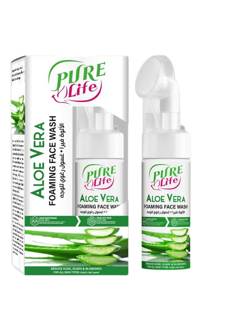 Pure Life - Pure Life Foaming Face Wash with Aloe Vera – Gentle Cleanser for All Skin Types, Hydrating & Refreshing, 150ml - Image 1