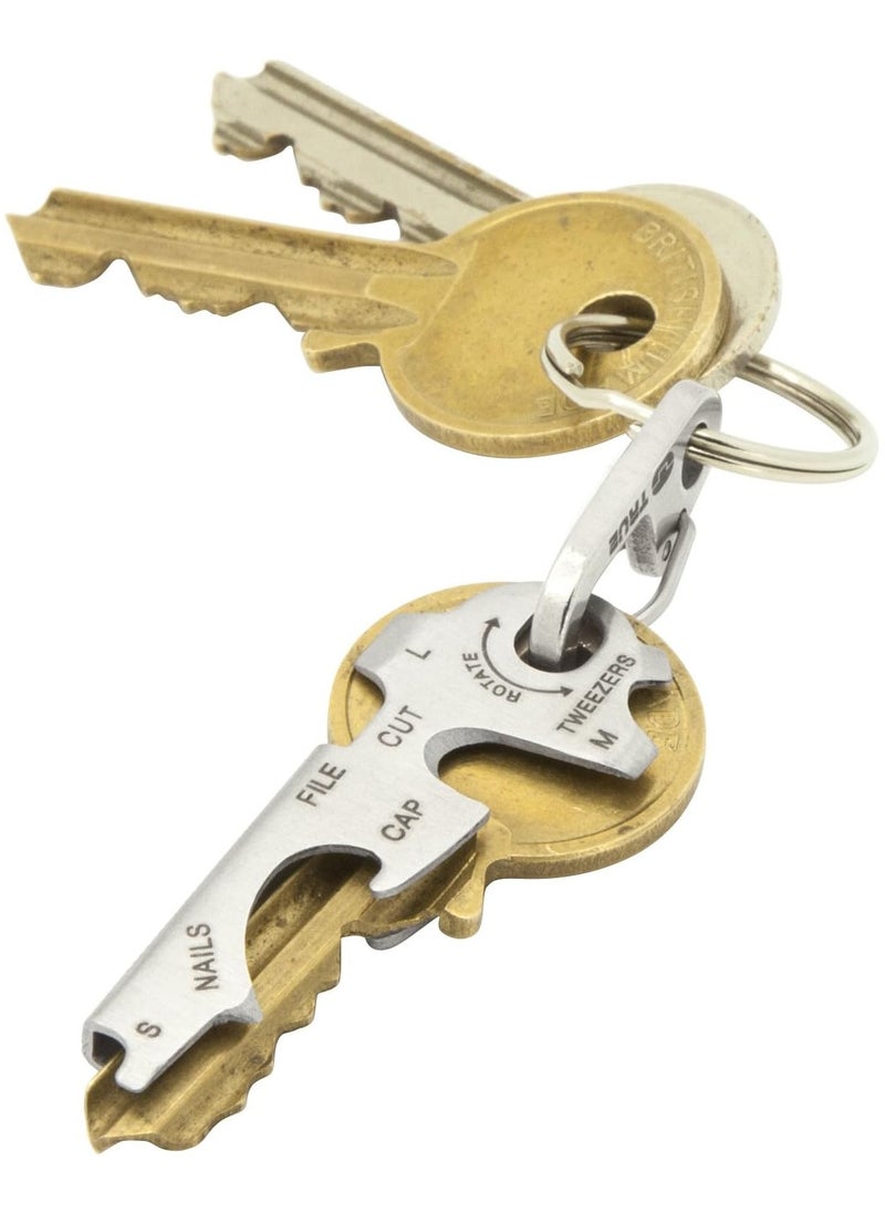 Generic - Multifunction EDC KeyTool 8-in-1 Keyring Multi-tool, True Utility - ٍSilver - Image 1