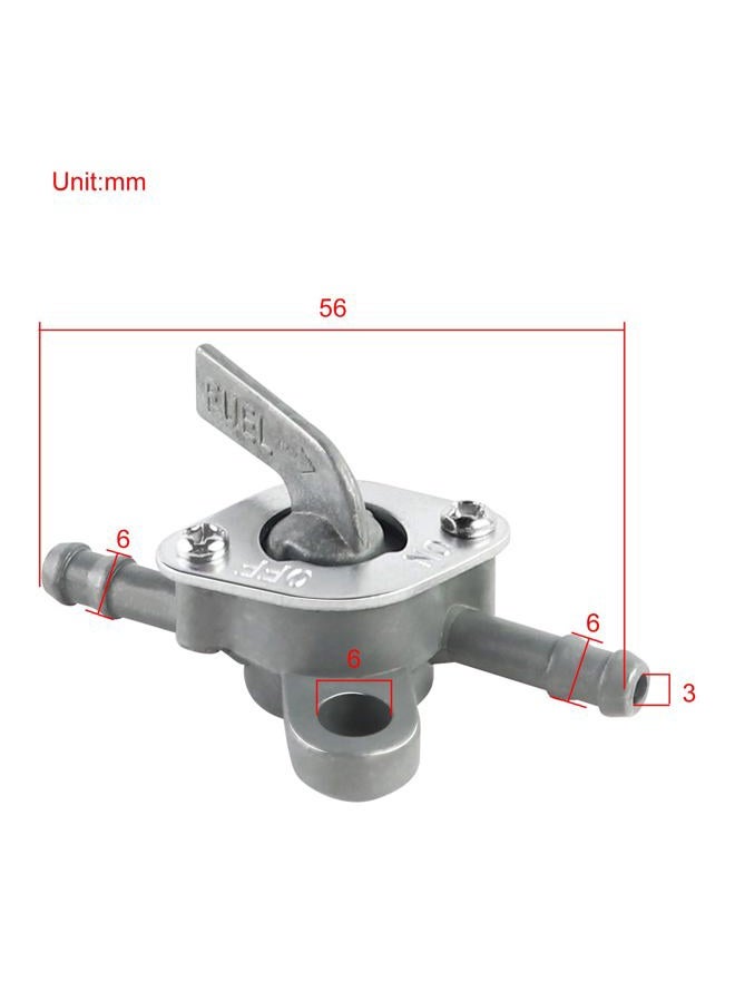 FLYPIG 0.24" 6mm inline Fuel Petcock 1/4 Fuel Shut Off Valve Gas Fuel Tank Tap Valve On-Off Switch for 50cc 70cc 90cc 100cc 110cc 125cc 150cc Dirt Bike Taotao ATV Scooter Moped Quad Go Kart - Image 2