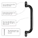 Purife 13 Black Safety Handles for Playground Outdoor Pack of 2 Metal Playset Handle Swing Set Grab Bars Playhouse Treehouse Handle Kids Safety Rail for Jungle Gym Home Gym Rock Wall - Image 4