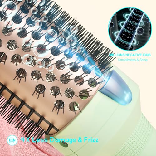 K&K Pro Thermal Brush Creates Blowout Look, 1 3/4 Inch Ionic Heated Round Comb Makes Hair Smoother, Dual Voltage, Thermal Round Brush Effortlessly Achieves Gorgeous Curls, 30S Fast Heating - Image 3