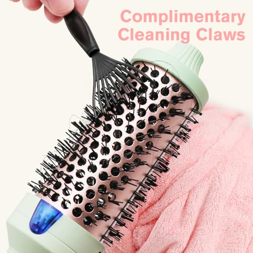 K&K Pro Thermal Brush Creates Blowout Look, 1 3/4 Inch Ionic Heated Round Comb Makes Hair Smoother, Dual Voltage, Thermal Round Brush Effortlessly Achieves Gorgeous Curls, 30S Fast Heating - Image 5