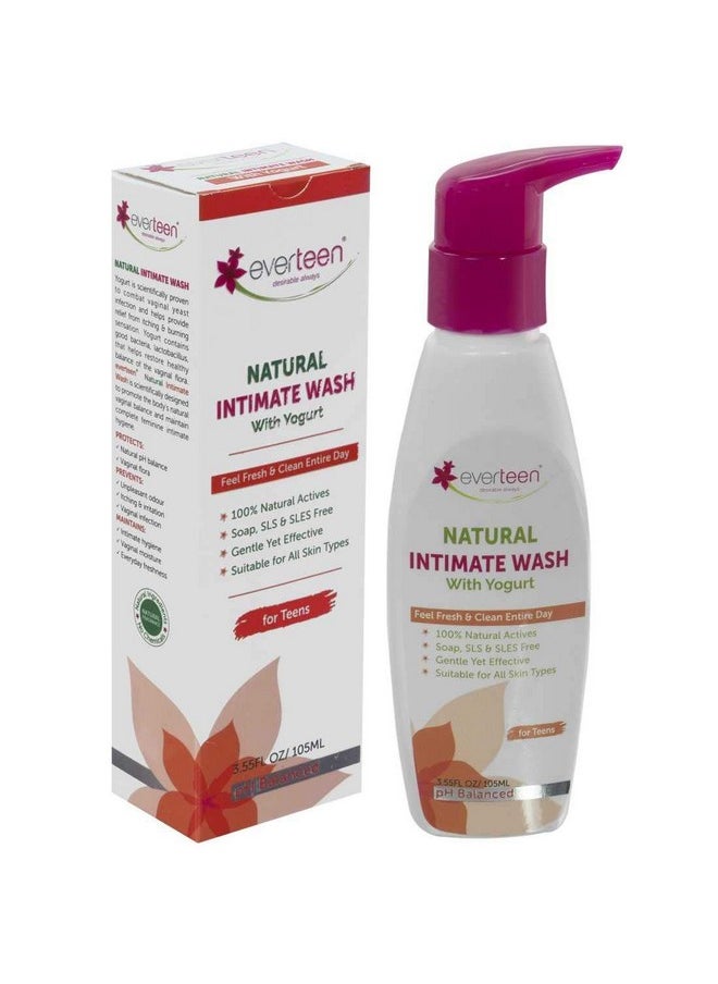 everteen Yogurt Natural Intimate Wash For Feminine Intimate Hygiene In Teens - 1 Pack (105Ml)  - Image 1