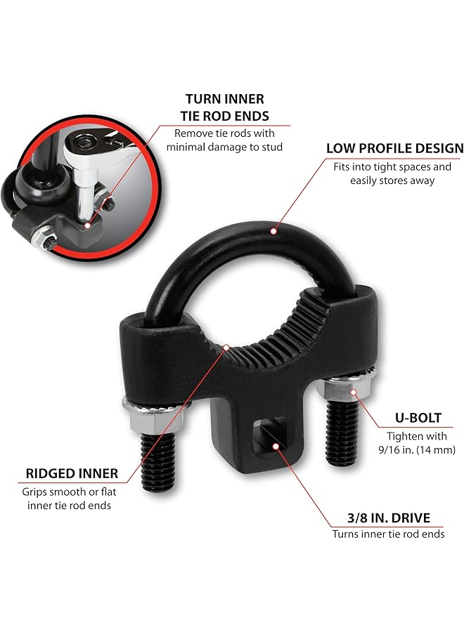 Performance Tool W83027 Universal 3/8 Inch Low Profile Tool For Inner Tie Rod Removal And Installation - Image 2