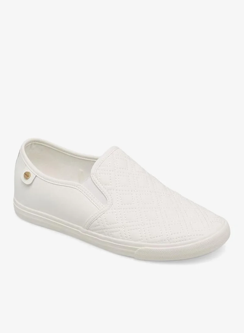 Celeste WHITE Quilted Slip-On School Loafers for Women | Best Price UAE