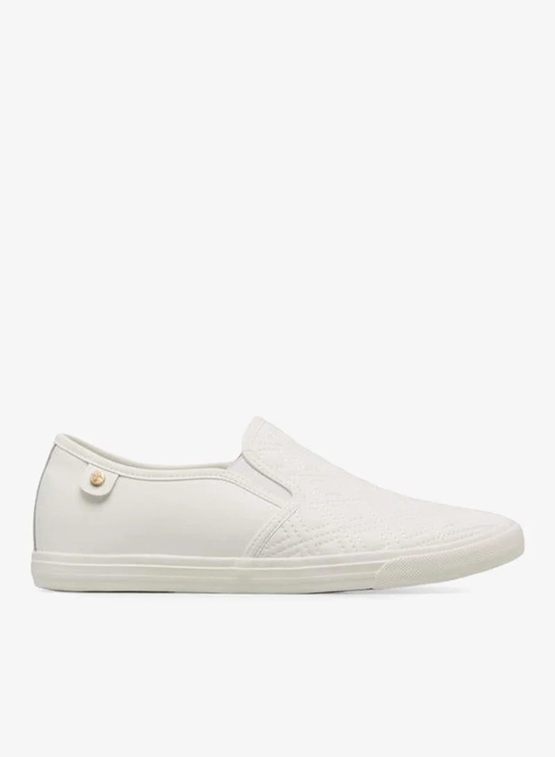 Celeste WHITE Quilted Slip-On School Loafers for Women | Best Price UAE