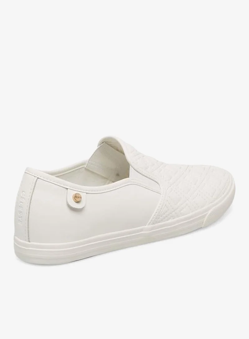 Celeste WHITE Quilted Slip-On School Loafers for Women | Best Price UAE
