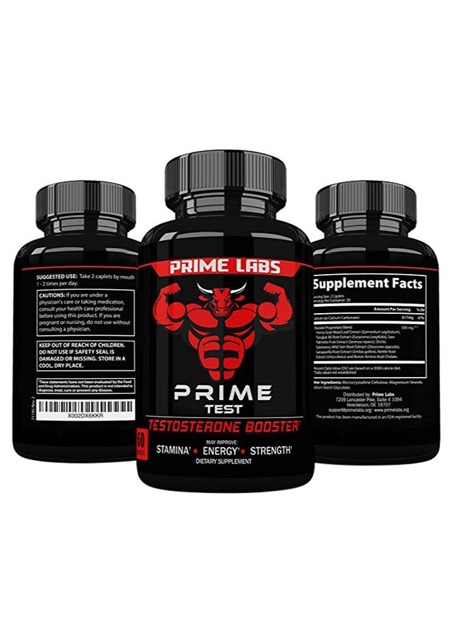 PRIME LABS Men'S Test Booster Natural Stamina Endurance And Strength Booster 60 Caplets