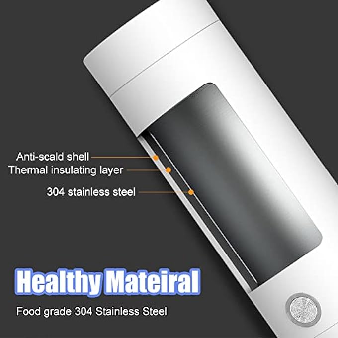 WOOLALA 230V Portable Electric Kettle  5 Minutes Fast Boiling 400Ml Hot Water Boiler Bottle Safe Stainless Steel Electric Heated Cup Travel Kettle For Making Tea Coffee Baby Milk And Fast Food - Image 5