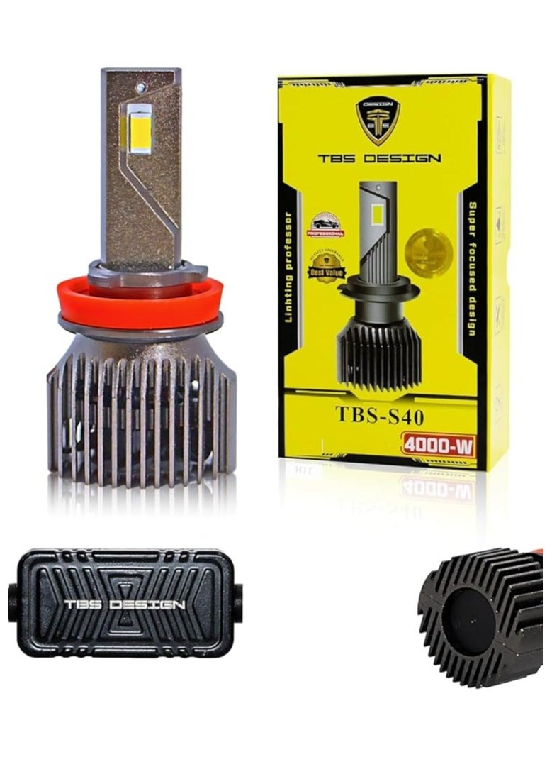 TBS DESIGN - TBS DESIGN S40 9005 9006 LED Headlight Bulbs 6500K Super Bright LED Bulb High Low Beam Halogen Replacement LED Headlights Conversion Kit, 2 Pack - Image 1