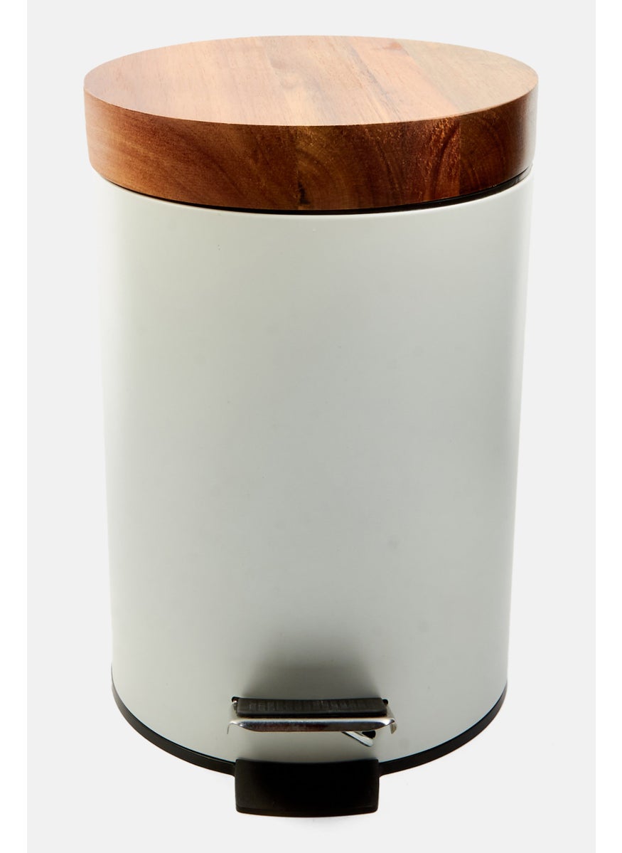 Muy Mucho Pedal Bin, White  - Image 1