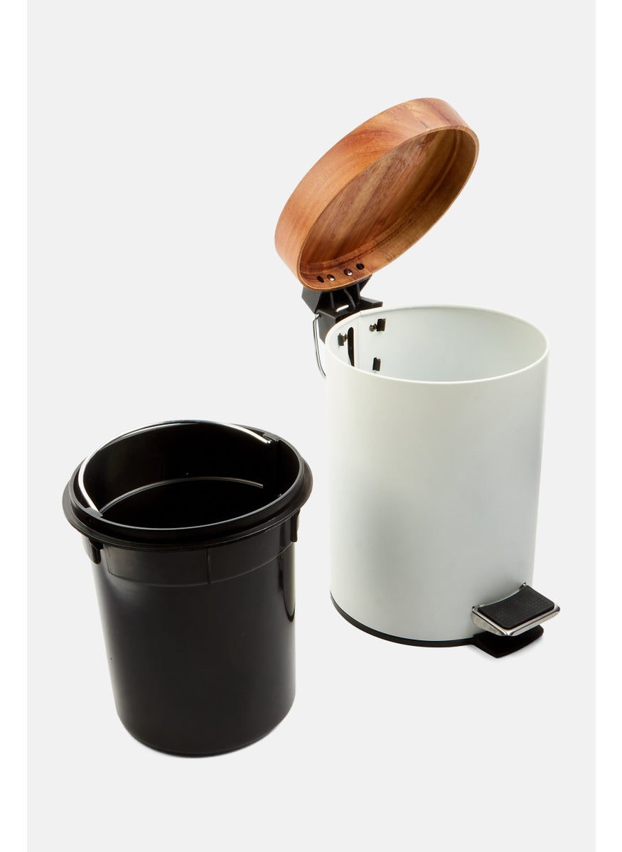 Muy Mucho Pedal Bin, White  - Image 2