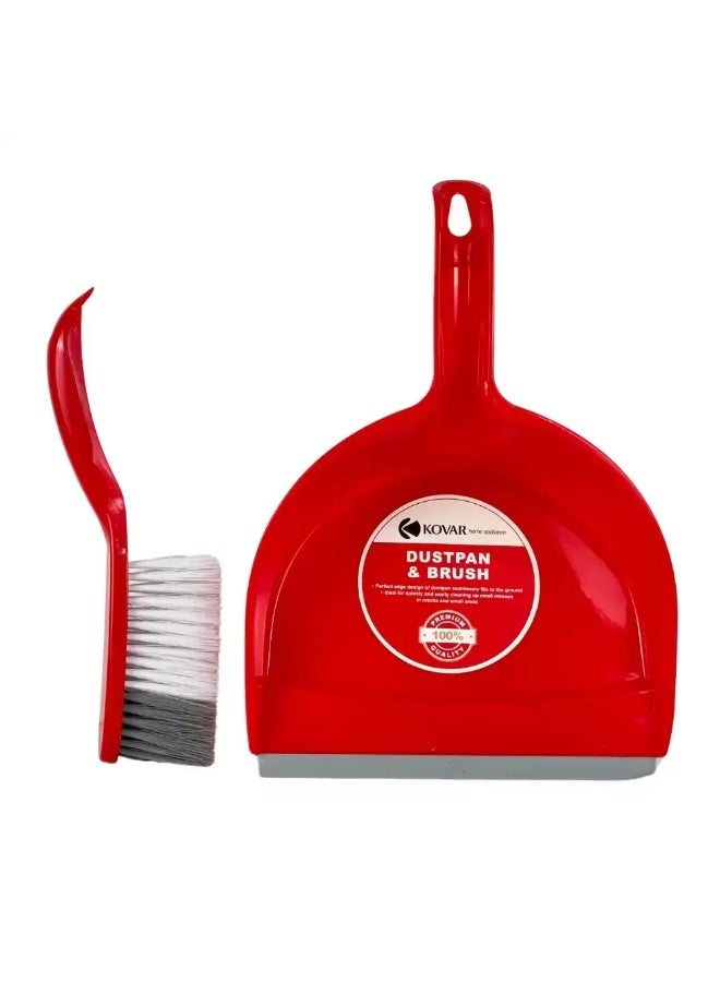 kovar مجموعة كوفار للغبار والمكنسة مع شعيرات طويلة - أحمر - Image 2