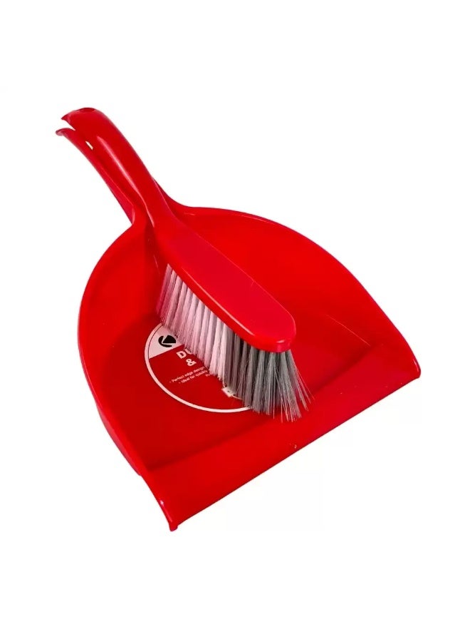 kovar مجموعة كوفار للغبار والمكنسة مع شعيرات طويلة - أحمر - Image 1