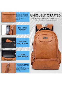 Hot Shot HOT SHOT BAGS VINTAGE SERIES 1387 28L FAUX LEATHER WATER RESISTANT ANTI THEFT LAPTOP BACKPACK | OFFICE BACKPACK | COLLEGE BACKPACK  - Image 5