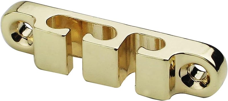 guyker 2Pcs 3-String Retainer/String Guide for Electric Bass Head Retainer String Tree String Buckle Guide Groove Bass String SR5, Gold - Image 2