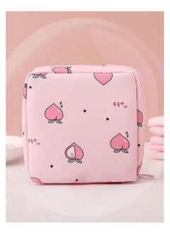 KHAJUL Sanitary Napkin Storage Bag, Feminine Menstrual Pad Bag for Teen Girls Women Ladies (Pink)  - Image 1