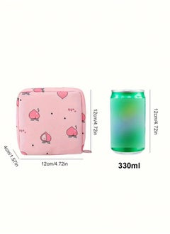 KHAJUL Sanitary Napkin Storage Bag, Feminine Menstrual Pad Bag for Teen Girls Women Ladies (Pink)  - Image 2