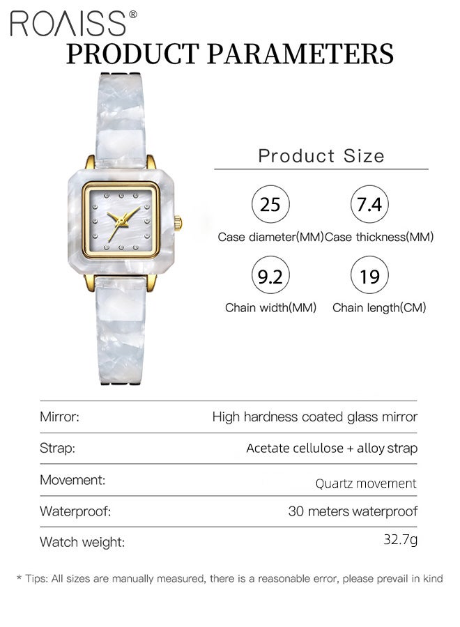 roaiss Silicone Strap Quartz Watch for Women, Analog Display Square Dial with Rhinestone Decoration, Retro Luxury Waterproof Wristwatch, as Gift for Ladies - Image 3