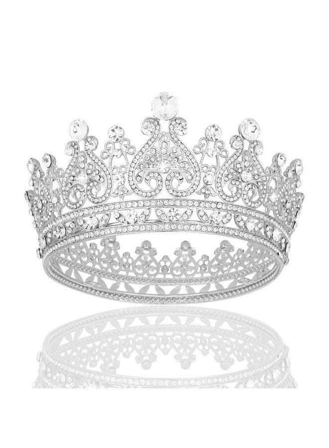 BAHABY Silver Crown Cake Topper for Wedding Birthday Baby Shower Party Favors - Image 1