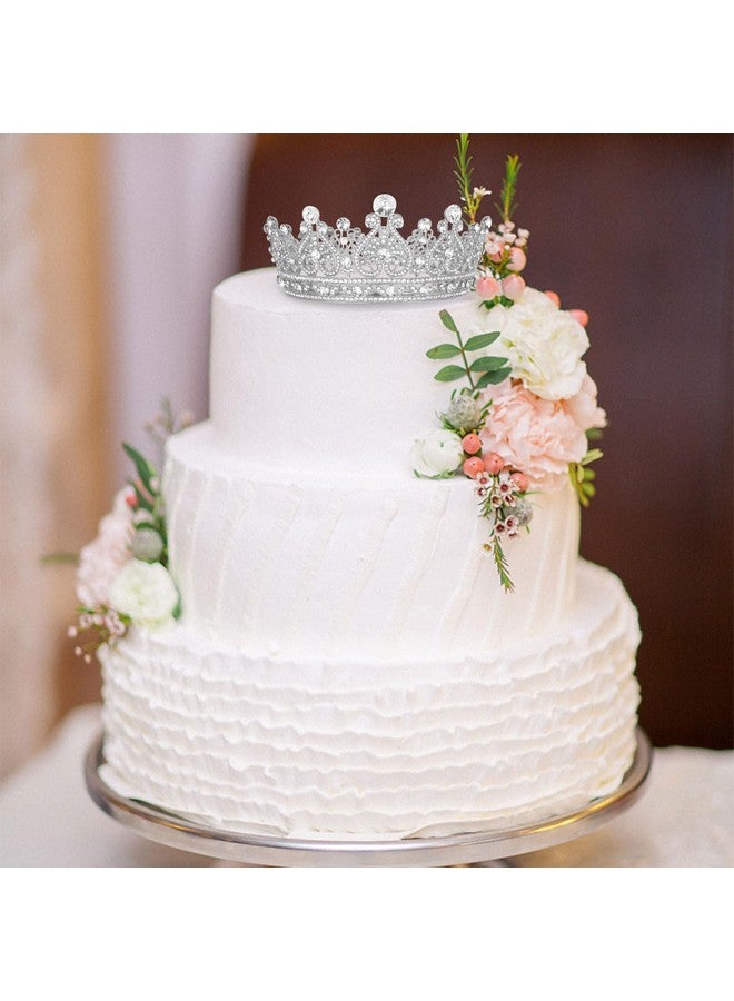 BAHABY Silver Crown Cake Topper for Wedding Birthday Baby Shower Party Favors - Image 5