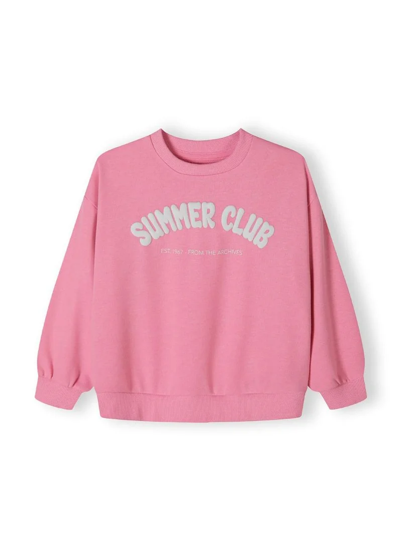 MINOTI Kids Girls Fleece Crew Neck Sweatshirt