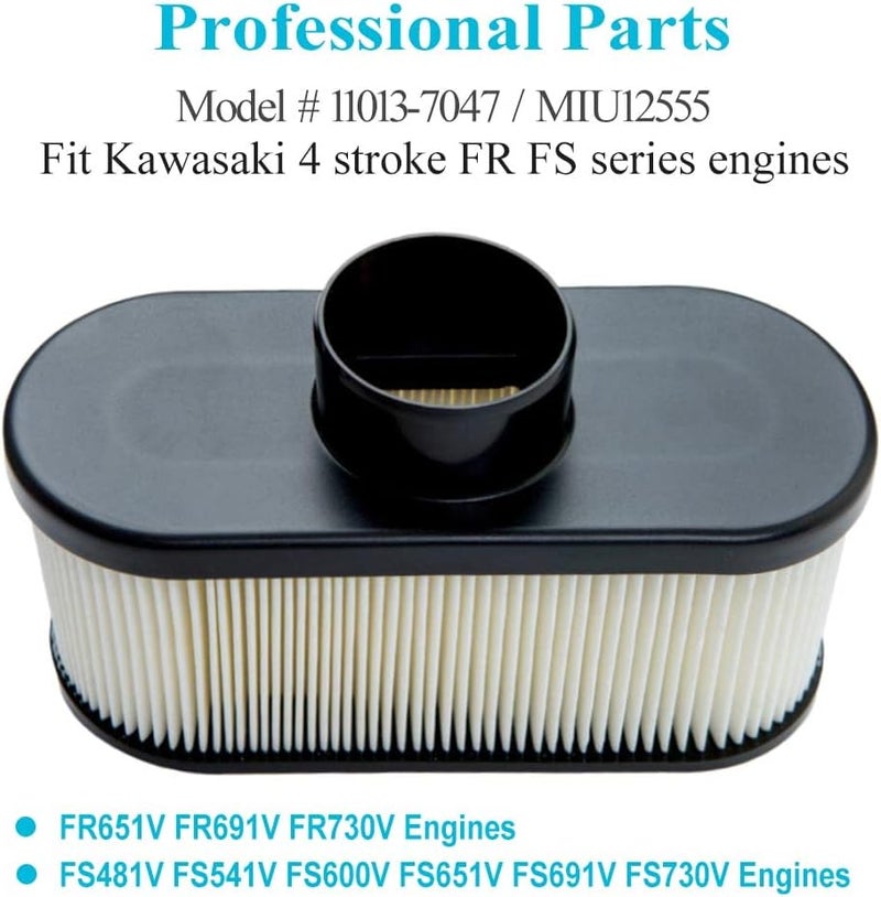 HOODELL FR691V Tune Up Kit for Kawasaki FR651V FR730V FS481V FS541V FS600V FS730V Engine Lawn Mower Tractor, Replace 49065-7007 Oil Filter 11013-7047 Air Filter - Image 2