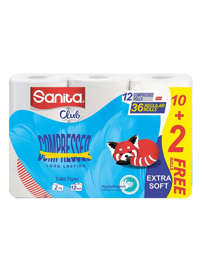 Toilet Tissue Mega - 12 Rolls 250 Sheet White