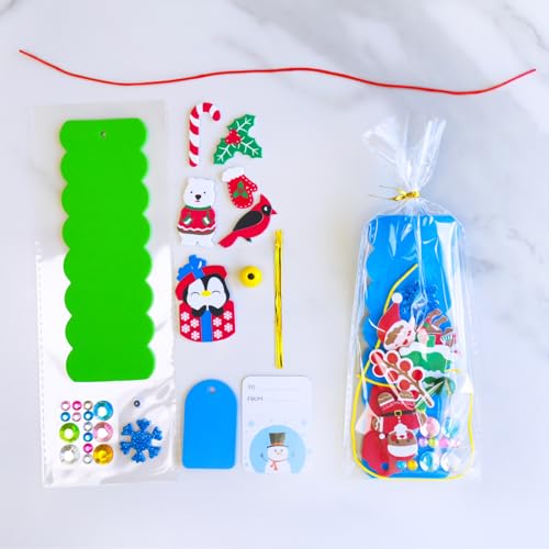 Winlyn 36 Sets Christmas Craft Kits Winter Crafts DIY Holiday Bookmark Ornaments Decorations Art Sets Festive Snowmen Reindeer Foam Stickers Arts and Crafts for Kids Classroom Activities Party Favors - Image 5