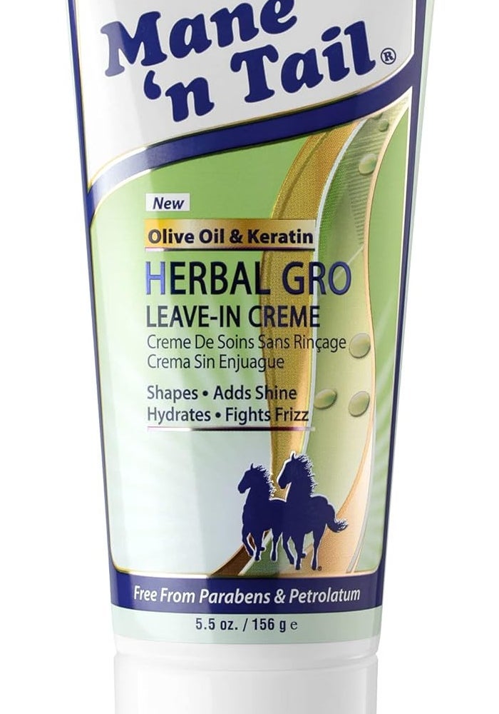 Mane 'n Tail Herbal Gro Leave-In Therapy Crème with Olive Oil & Keratin, 5.5 Oz. - Image 1