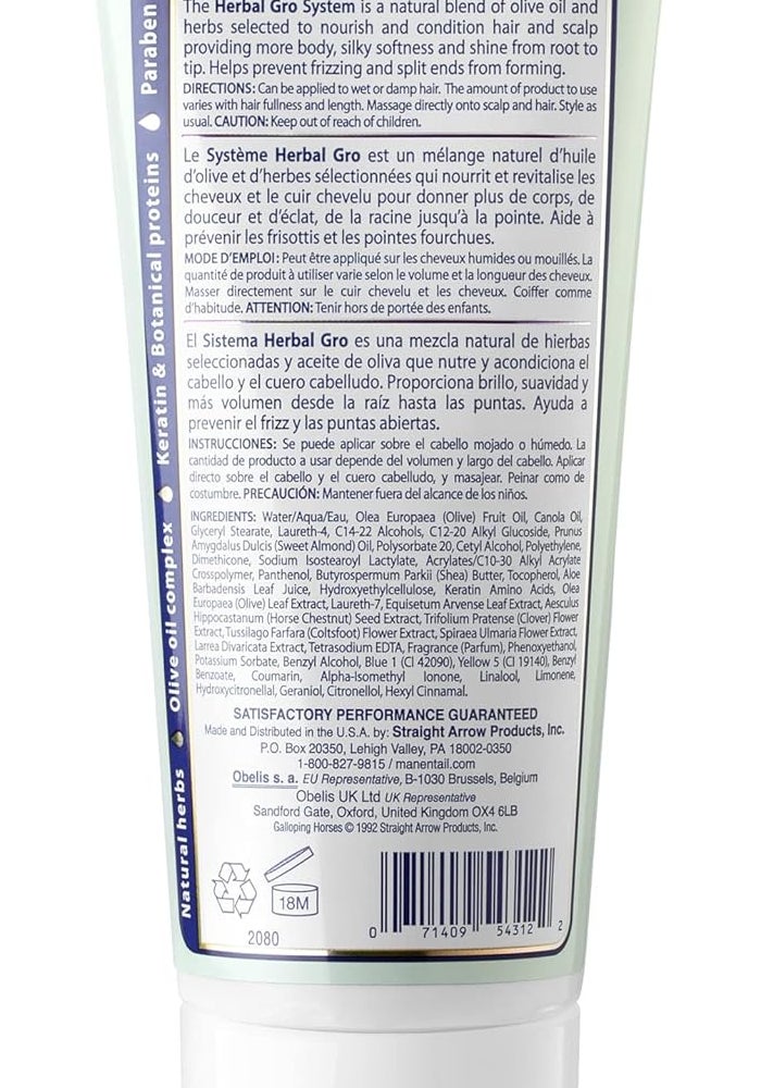 Mane 'n Tail Herbal Gro Leave-In Therapy Crème with Olive Oil & Keratin, 5.5 Oz. - Image 2
