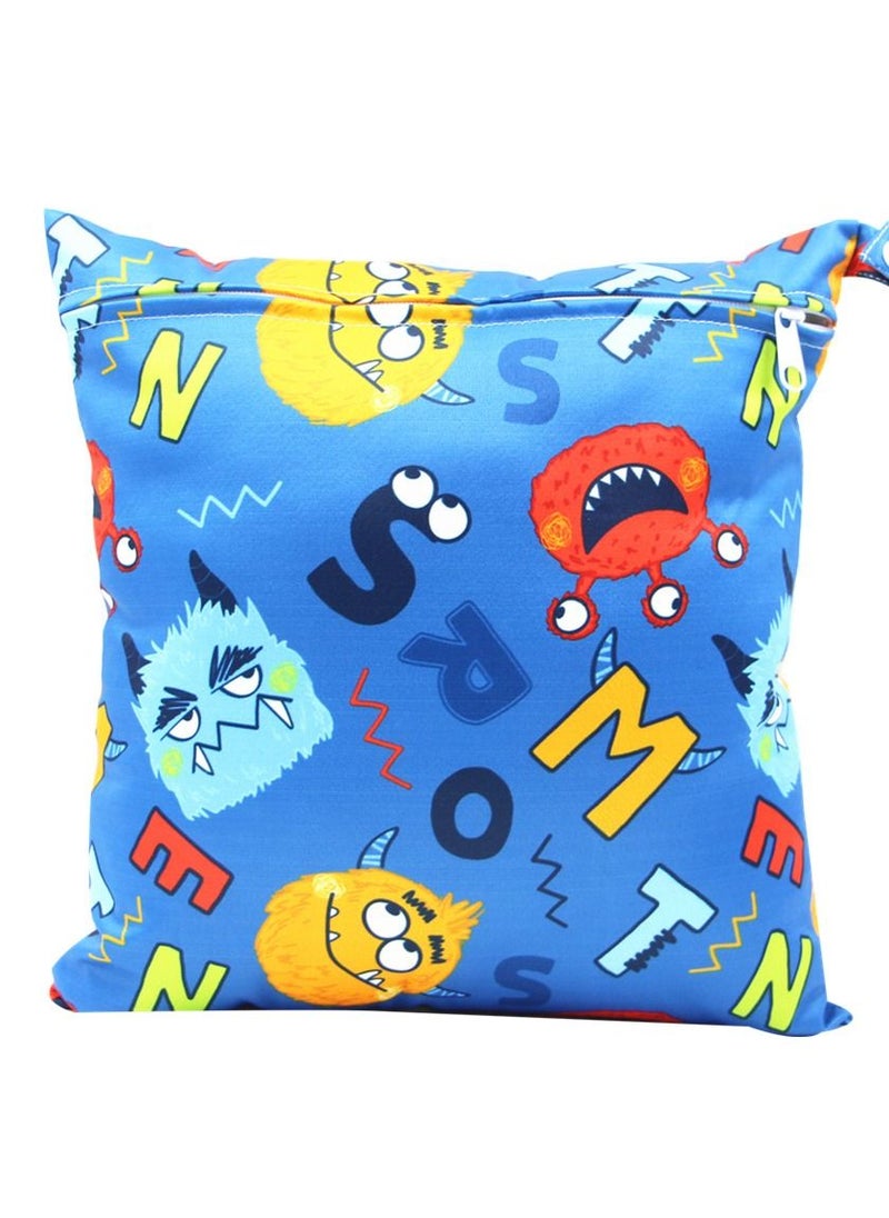 Asenappy Asenappy Cartoon Printed Stroller Single Zipper Car Hanging Bag Stroller Hanging Bag Multi-functional Diaper Storage Bag 