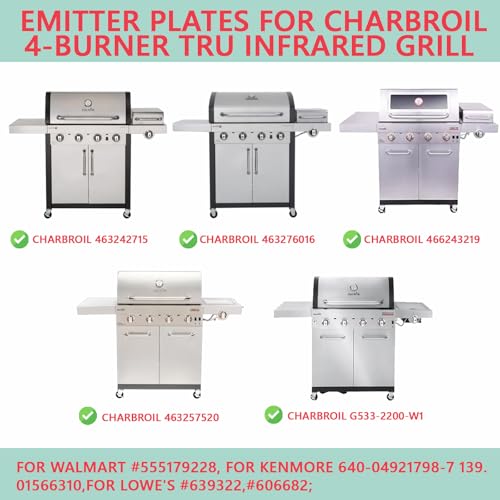 WEBROIL 463257520 G533-2200-W1 Emitter Plates for Charbroil 4-Burner Tru-Infrared 463242716 463242715 463276016 466242716 463257520 466242715, 17" Emitter Grates for Charbroil Commerical Replacement Parts - Image 4