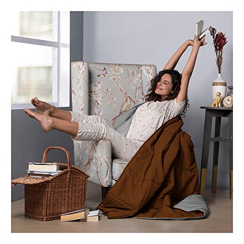 Sleepyhead 220 GSM Microfiber Reversible Comforter - Single Bed (90″x60″) Coffee Brown & Ash Grey | All-Season Soft, Ultra-Cozy Quilt Blanket - Image 3