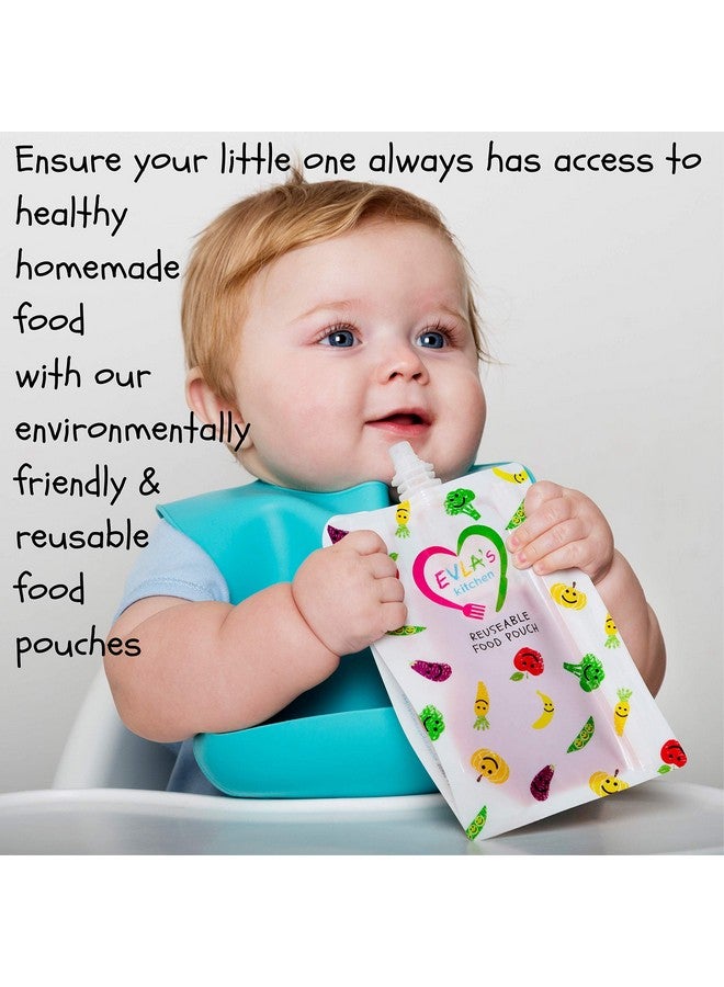 EVLA'S Baby Food Freezer Trays & Reusable Food Pouches Baby Food Storage Pouch Perfect For Serving Homemade Healthy Smoothies & Purees Easy Clean & Saves Money Baby Food Containers - Image 2