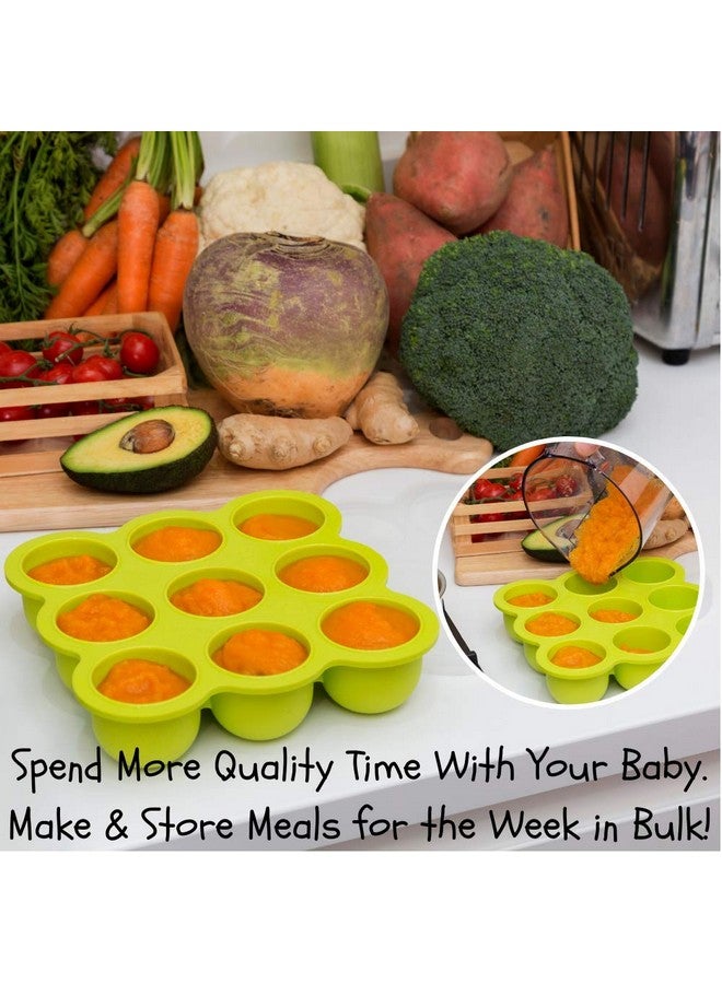 EVLA'S Baby Food Freezer Trays & Reusable Food Pouches Baby Food Storage Pouch Perfect For Serving Homemade Healthy Smoothies & Purees Easy Clean & Saves Money Baby Food Containers - Image 3