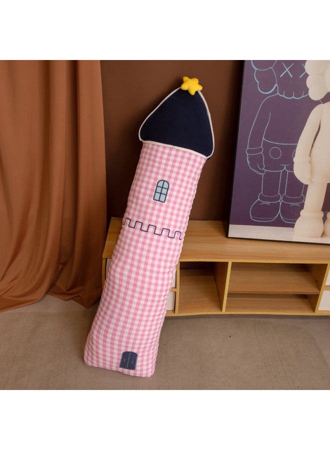 Castle Long Pillow For Girls To Sleep With Legs Folded, Long Pillow For Bedside Sofa Decoration, Decorative Pillow For Side Sleeping Pillow