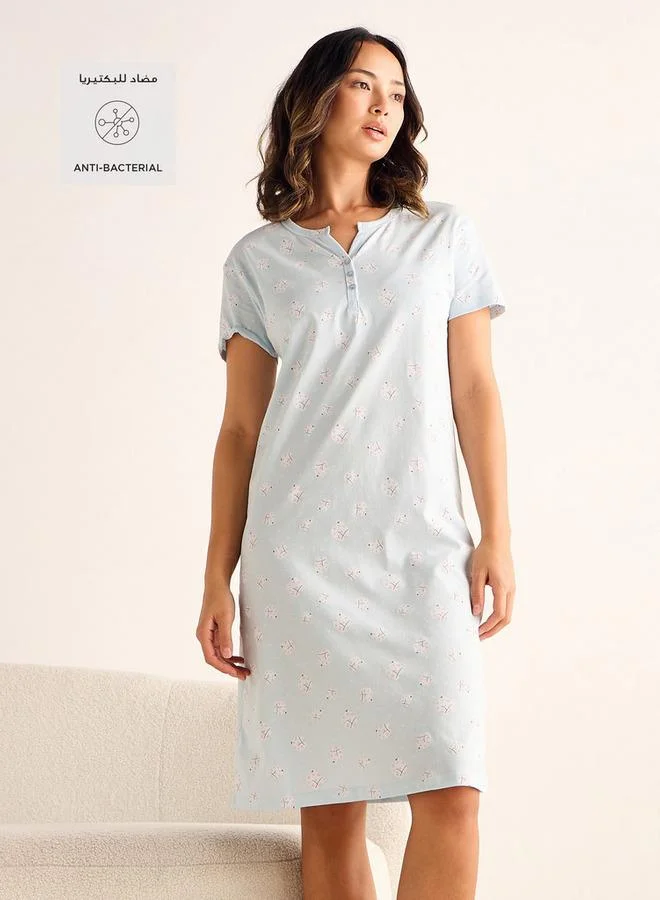 سبلاش فيڤ قميص نوم بطبعات شاملة