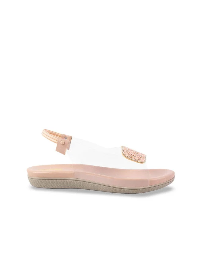 شوتوبيا Shoetopia Girls Embellished Party Open Toe Flats