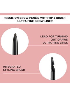 ARTDECO ARTDECO Ultra Fine Brow Liner - Coal - Thin Twist-Out Tip Creates Ultra-Fine Lines - Integrated Grooming Brush - Smudge-Proof & Waterproof - Eyebrow Pencil - Eye Makeup - Vegan - 0.03 Oz  - Image 4