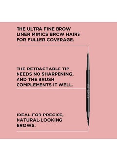 ARTDECO ARTDECO Ultra Fine Brow Liner - Coal - Thin Twist-Out Tip Creates Ultra-Fine Lines - Integrated Grooming Brush - Smudge-Proof & Waterproof - Eyebrow Pencil - Eye Makeup - Vegan - 0.03 Oz  - Image 2