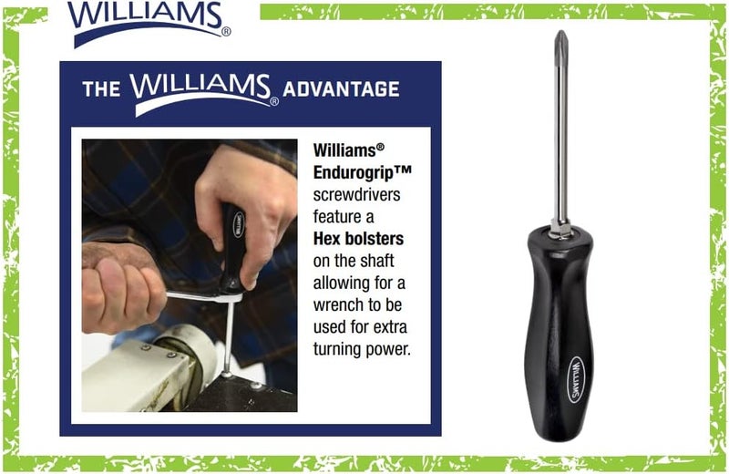 Williams 100P-8MD 8-Piece Premium Mixed Screwdriver Set with Comfort Grip Handles - Image 5